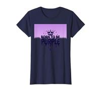 Purple Reign : Regal Crown Burst for Royal Enthusiasts T-Shirt, Femme, Bleu Marine, XL