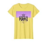 Purple Reign : Regal Crown Burst for Royal Enthusiasts T-Shirt, Femme, Citron, S