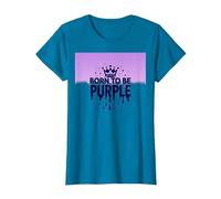 Purple Reign : Regal Crown Burst for Royal Enthusiasts T-Shirt, Femme, Saphir, S