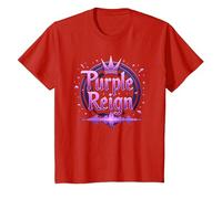 Purple Reign: Royal Adventure pour garçons T-Shirt, Enfant, Rouge, 12 Ans