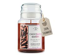 Purple River - Grande bougie parfumée dans un bocal en verre - Avec couvercle - Chocolate Bakery - Bougie parfumée au chocolat - Longue durée de combustion - Bougie en cire de soja - Parfum d'ambiance