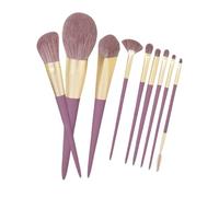 Purple Series Makeup Brushes, Non Slip Facial Beauty Brushes Kit, 9 Piece Soft Tool, Cosmetic Accessory, Skin Care Tool with Premium Bristles, Use for Women Lip Brow Eyebrow Eyelash