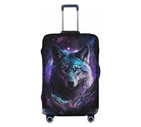 Purple Sky Wolf Housses de bagage de voyage élastiques 45,7 à 81,3 cm, noir, L