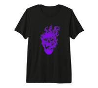 Purple Smoke Skull Gothic Rock Dark Art Biker Gift T-Shirt Haut de Gamme