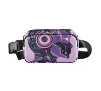 Purple Tech Guy Sac banane mignon pour homme et femme Grande capacité avec sangle réglable pour voyage, gym, travail, Purple Tech Guy, 1 size