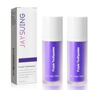Purple Teeth Dentifrice blanchissant, Dentifrice Blanchissant Violet, correcteur de couleur, élimination des taches de café, fumer, dents jaunes (2 x 30 ml)