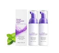 Purple Teeth Whitening Lot de 2 dentifrice blanchissant pour dents blanches - 45 ml - Correction de la couleur - Pour un blanchiment des dents en douceur et un nettoyage en profondeur sans peroxyde