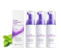 Purple Teeth Whitening Lot de 3 dentifrice blanchissant pour dents blanches - 45 ml - Correction de la couleur - Pour un blanchiment des dents en douceur et un nettoyage en profondeur sans peroxyde