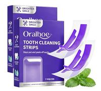 Purple Teeth Whitening Strips, Gently Tooth Clening Strips (2Pcs) | Gentle Care, Comfortable and Refreshing, Close Fit, Portable Individual Packaging, Easy to Use For All Teeth Types