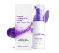 Purple Toothpaste for Teeth Whitening,Mousse Dentaire Blanchissante,Purple Teeth Whitening Kit,Tooth Stain Removal Colour Corrector Foam,Dentifrice en Mousse Violette,Blanchiment des Dents,45ml