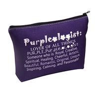 Purple Trousse à Maquillage avec Fermeture éclair sur Fond Violet pour Amoureux de Toutes Choses Violet, U.Purple