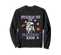 Purple Up Cadeau militaire pour enfant Motif astronaute Sweatshirt