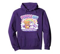 Purple Up for Military Child Month Ours Licorne Sweat à Capuche