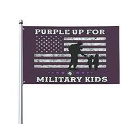 Purple Up Militaire Enfants Militaire Enfant Mois Drapeau 0,9 x 1,5 m Un Côté Extérieur Ferme Yard Signe Jardin Drapeau Décoratif Avec Œillets En Laiton