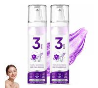 Purple Whitening Toothpaste - 3 Days to a Brighter,Dentifrice Blanchissant, Blanchiment Dentifrice Violet,Favorise Le Blanchiment Naturel Des Dents, Fraîcheur Longue Durée,Doux Pour L’émail (2PC)