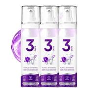 Purple Whitening Toothpaste,3 Days to a Brighter-Looking Smile,Dentifrice Blanchissant à La Niacinamide,élimination Intense Des Taches,Haleine Fraîche,Soin Doux Naturel,Santé Des Gencives,100 g (3PC)