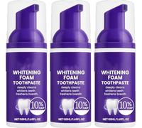 Purple Whitening Toothpaste & Tooth Mousse,Whitens & Brightens Teeth,Travel Size Foam Toothpaste,Fresh Breath,Long-Lasting Care,Deep Cleansing,for Daily Oral Care (3 Pcs)