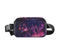 Purple Wolf Sac banane tendance pour homme et femme résistant à l'eau avec sangle réglable pour voyage, course à pied, randonnée, Loup violet, 1 size, Loup violet, 1 size
