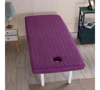 Purple1,70x185cm/2.2x6ft,Réutilisables Couvercle De Lit Avec Trou De Visage,Massage Extensible Tasse De Massage De Massage Pour Le Couvercle De Massage Du Spa De Beauté