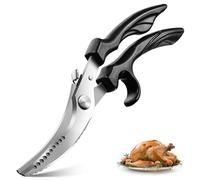 PURPLEBIRD Ciseaux de Cuisine Professionnels en Acier Inoxydable, Ciseaux à Volaille, avec Verrouillage de Sécurité, Bord Dentelé, Adaptés à la Viande, aux Légumes et aux os