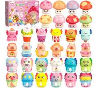 Purpledi 32 PièCes Mochi Squishy Toys, Jouets Squishy Anti Stress Enfant, Mini Squeezie Anti Stress Squishies, Soft Mignon Animal Squishy Kawaii pour Enfants Adultes Cadeaux DéCorations Anniversaire