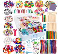 Purpledi 3300+ Pièces Kit Bricolage Enfants, DIY Activité Manuelle Loisir Creatif, Artistiques Cadeau Garçon et Fille ge 3+ Ans