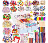Purpledi 3600+ Pièces Kit Bricolage Enfant, DIY Activité Manuelle Feutrine Loisir Creatif, Kit Activés Manuelles Artistiques Cadeau Garçon et Fille ge 3+ Ans, Fournitures Éducatives, Loisirs Créatifs