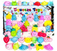 Purpledi 50 Pcs Mignon Squeeze Animaux Jouets Squishies , Squishy Kawaii Squishies Slow Rising Squeeze pour fête d'enfant Cadeau de Noël, Cadeau d'anniversaire, Soulagement du Stress c