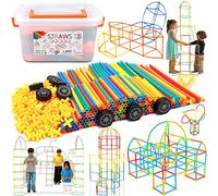 Purpledi 500pcs Kit De Construction pour Enfants, Brique de Construction, Jouet D'assemblage de Connecteur Blocs Jeux D'intérieur et D'extérieur Parent-Enfant, Jouets Educatifs Créatifs (A)