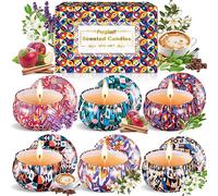 Purpledi Bougie Parfumée Ensemble Cadeau, Candle Bougies Parfumées Bougies en Cire De Soja Naturelle pour L'aromathérapie, Bath, Yoga, La Saint-Valentin et Cadeau de Fête des Mères (6PCS)