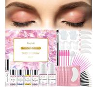 Purpledi Kit Rehaussement de Cils et Sourcils, Kit de Teinture, 2 en 1, Curling Perming Curler Lotion pour Fille