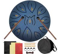 Purpledi Steel Tongue Drum à 6 Pouces 11 Tons C Key Percussion Steel Drum Kit, Pour Débutants, Livré Avec le Sac,Des Maillets et Des Médiators de Tambour à Main,Pour la Méditation,Yoga