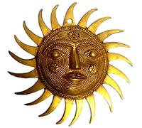 Purpledip Brass Idol Sun God Surya Dev Wall Hanging (11833)