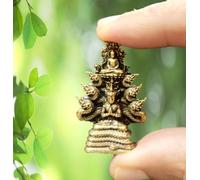 Purpledip Idole Naga Bouddha miniature en laiton rare : statue de collection avec finition très fine détaillée (12698J)