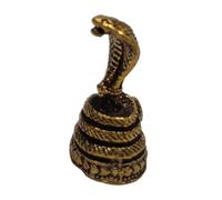 Purpledip Rare Figurine miniature en laiton enroulé Cobra Serpent : statue de collection avec finition détaillée très fine (12699E)