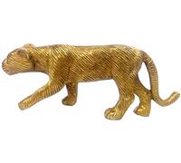Purpledip Statue de panthère en laiton : pièce d'art de collection avec la signification Feng Shui Vaastu (11974)