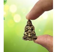 Purpledip Statue miniature rare en laiton Kubera (dieu hindou de la richesse et de la prospérité) : unique de collection Kuber Vaisravana Sarvanubhuti Idol (12698Z16)