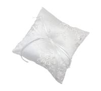 PURPLELILY 1. Coussin pour alliances fabriqué à la main en dentelle perlée avec des accents de perles, support en tissu pour cérémonies de mariée, accessoire de cérémonie de mariage romantique