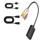 PURPLELILY 2. Convertisseur composite HDTV vers 3RCA avec sortie 1080p pour consoles de jeux et convertisseur HDTV électronique