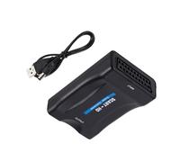 PURPLELILY Adaptateur convertisseur péritel vers multimédia 1080p avec câble d'alimentation USB pour connecter d'anciens appareils à des téléviseurs HD plus récents