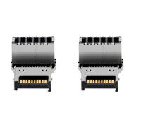 PURPLELILY Adaptateur USB 3.2 E Type 90 degrés à angle droit mâle vers femelle pour panneau avant PC Port interne 20 Gbit/s Vitesse rapide Connexion stable Boîtier PC Adaptateur de gestion de câble