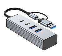 PURPLELILY Adaptateur USB C efficace à 4 ports 10 Gbit/s 2 ports USB 3.2 femelles + 2 connecteurs de type 3.2 femelles pour appareils de type - Large compatibilité avec adaptateur USB C