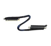 PURPLELILY Angles Orientation PCIe5.0 X16 Extension de carte graphique Câble tressé renforcé Solution de routage flexible à 180 degrés