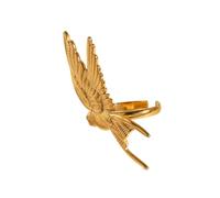 PURPLELILY Bagues de colombes de la paix faites à la main en acier inoxydable élégant en forme de colombes de la paix, excellent comme cadeau ou accessoire individuel, tendance en acier inoxydable