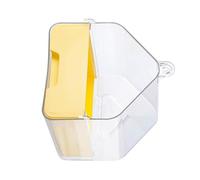 PURPLELILY Bain d'oiseaux transparent pour cage avec grand espace pour perroquets et quakers - Tiroir inférieur à suspendre