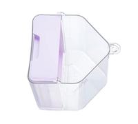 PURPLELILY Bain d'oiseaux transparent pour cage avec grand espace pour perroquets et quakers - Tiroir inférieur à suspendre
