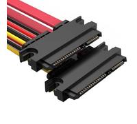 PURPLELILY Câble d'extension femelle 7 + 15 broches pour boîtier de disque dur - Capable de signaux à haute vitesse - Stabilité - Câble d'alimentation de données