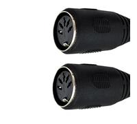 PURPLELILY Câble répartiteur DIN 5 broches mâle vers double 5 broches femelle coudé à 90 degrés pour claviers amplificateurs équipements connecteurs DIN doubles femelles