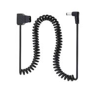 PURPLELILY Câble spiralé D-Tap vers DC 5,5 x 2,1 mm pour caméras Bmcc Bmpc Câble d'alimentation pour étendre et utiliser le câble spiralé Noir