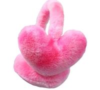PURPLELILY Cache-oreilles en forme de cœur pour femmes et filles, doublure en polaire douce, couvre-oreilles d'hiver réglables pour une utilisation en extérieur, Rose., taille unique